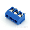 Type de vis de tangage de 5,0 mm PCB Bloc de borne en ligne bleu